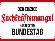 Witziges Blechschild Der einzige Fachkräftemangel Politik Regierung 20x30 cm - München