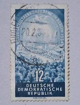 DDR 1954 Berliner Konferenz Einzelmarke gestempelt - Görlitz