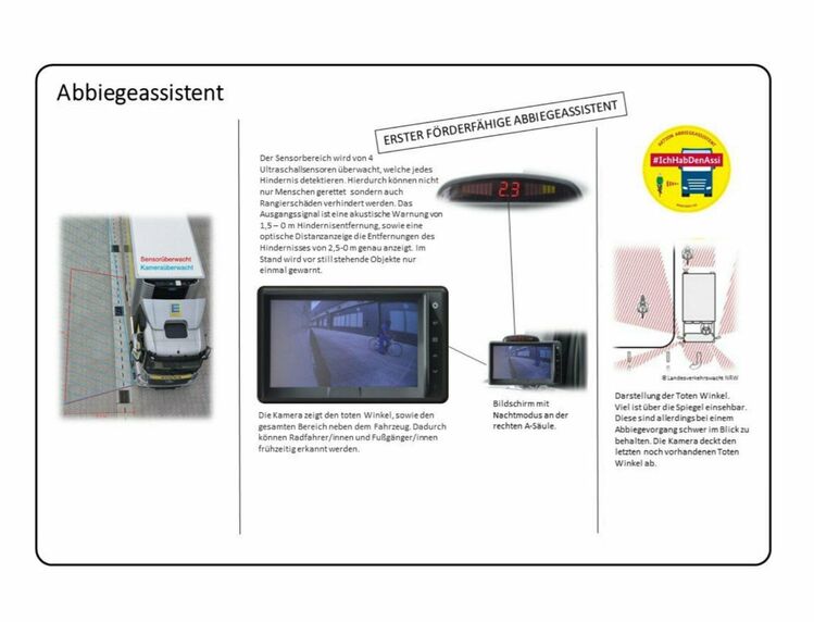 MERCEDES ATEGO AABBIEGEASSISTENT KAMERA MONITOR SYSTEM AAS-WUE - Dortmund Wickede