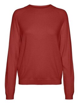 Vero Moda Rundhalspullover VMHAPPINESS LS RAGLAN PULLOVE GA BOO REP