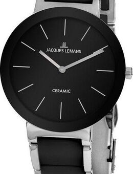 Jacques Lemans Keramikuhr Monaco 42-7A, Quarzuhr, Armbanduhr, Damenuhr, gehärtetes Crystexglas