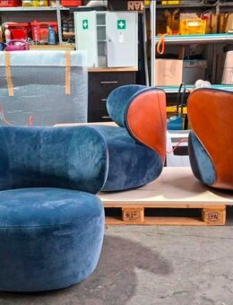 Walter Knoll „Bao“ Lounge Sessel – Stoff/Leder – Drehbar - Grevenbroich
