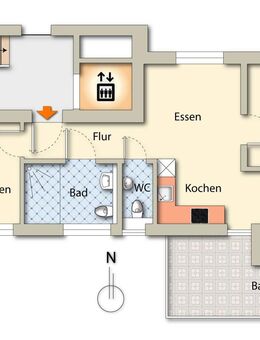 Moderne 2-Zimmerwohnung mit Balkon und Aufzug - Fröndenberg (Ruhr)
