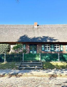 HORN IMMOBILIEN ++ charmantes Reetdachhaus mit Nebengebäude und schönem Grundstück - Spantekow