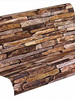 living walls Vliestapete Best of Wood`n Stone 2nd Edition, glatt, Motiv, Steinoptik, gemustert, Landhaus Tapete Stein Tapeten Wohnzimmer modern Flur Design Wandtapete