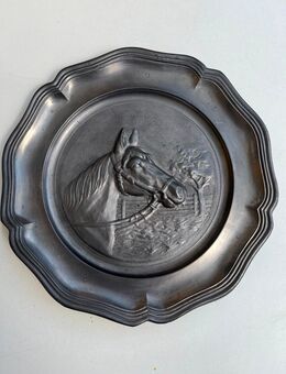 Pferde und Schwäb. Hall Co Zinn Teller Wandteller Dekoration Deko - Eisingen (Baden-Württemberg)