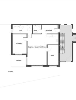 Neubau: moderne 3 Zimmer Wohnung mit EBK und Garten in Niedernberg - Niedernberg