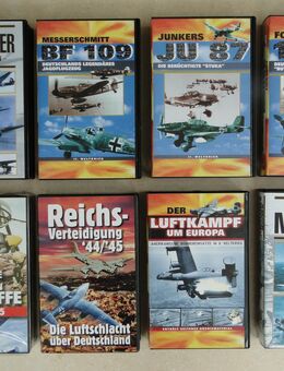 8 VHS-Videos Flugzeuge WK 2 FW190 JU87 BF109 Nachtjäger Midway - Coesfeld