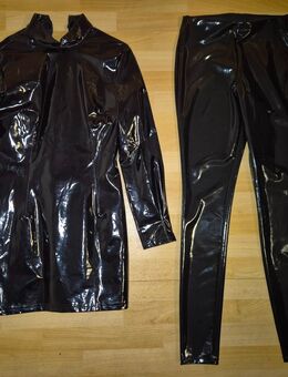 Lack Lackkleid Lackleder Lackleggins Vinyl Spiegelglanz Gr.M - Löwenberger Land
