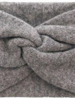 Zwillingsherz Stirnband Knoten vorn, Cashmere, Feinstrick