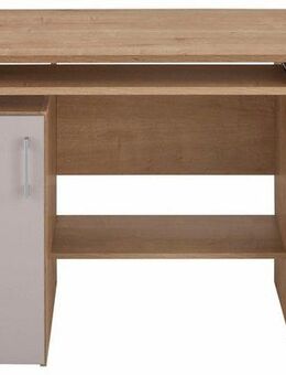 VOGL Möbelfabrik Schreibtisch Tim mit seitlich offenen Fächern & Tastaturauszug, Druckerablage, 1 Schublade, Breite 138 cm, Made in Germany