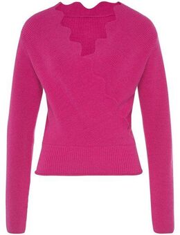 LASCANA Strickpullover mit Wellenkante, modischer Damenpullover mit besonderem Ausschnitt