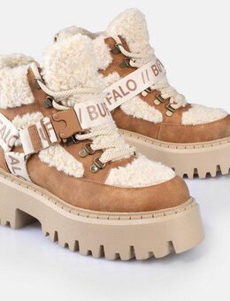 Buffalo Aspen Com Mid Warm Plateaustiefelette Winterboots, Schnürboots, Stiefelette mit kuscheligem Warmfutter