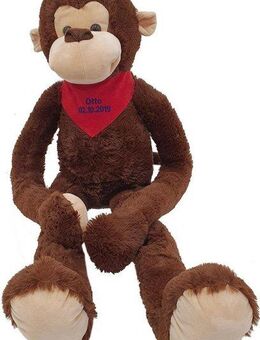 Heunec® Kuscheltier Misanimo, Affe schlenkernd, 100 cm, mit individuell bestickbarem Halstuch