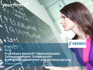 Praktikant (m/w/d)* Internationales Zollmanagement: Schwerpunkt Freihandelsabkommen und Warenursprung - Neutraubling