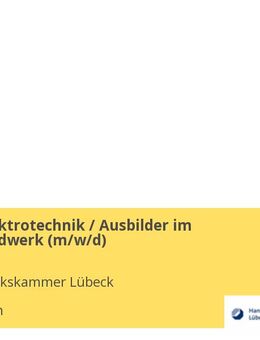 Meister Elektrotechnik / Ausbilder im Elektrohandwerk (w/m/d) - Elmshorn