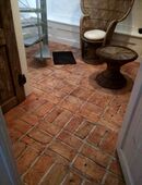 Boden Ziegel platten Weinkeller alte antik Mauer Back Steine Terracotta Fliesen Ziegelboden Küche in 06198