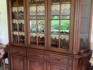 Vitrine, Schrank, Glasschrank, Massivholz, braun - Balingen