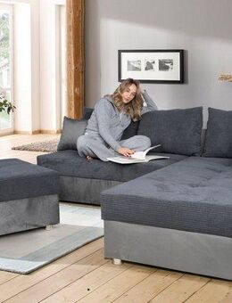 COLLECTION AB Ecksofa Italia L-Form, mit Bettfunktion und Bettkasten, in Cord-Samt Mix
