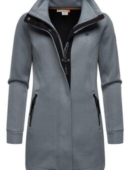 Ragwear Sweatjacke Letrice Bonded Elegante Zip-Jacke mit hohem Kragen in Feinstrickoptik