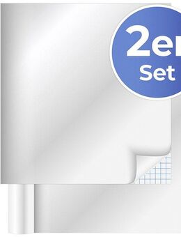 Maximex Dekorationsfolie Spiegeleffekt-Folie, (Set, 2St), 150x58 cm, zuschneidbar, selbstklebend, für Wand, Tür oder Schrank