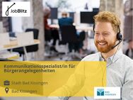 Kommunikationsspezialist/in für Bürgerangelegenheiten - Bad Kissingen