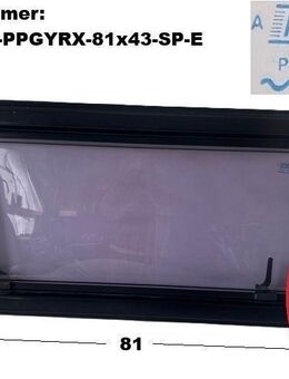Hobby Wohnwagenfenster Parapress gebraucht ca 81 x 43 (zB Hobby 470 BJ 93 blau) PPGY-RX D2167 Sonderpreis (ausgebrochene Ecke) KÜCHENFENSTER - Schotten Zentrum