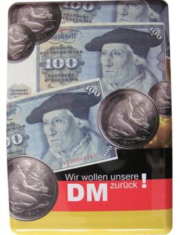 Wir wollen unsere DM zurück - Blechpostkarte mit Umschlag - Doberschütz