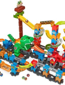 Vtech® Kugelbahn Marble Rush - Dino Adventures Magnetic Set XL400 E, mit Sound- und Lichteffekten