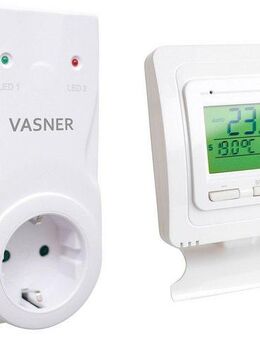 Vasner Raumthermostat VFTB-AS, elektronisch, für Infrarotheizung, Sender + Steckdosen Empfänger