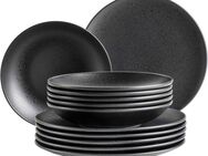 MÄSER Tafelservice ESSENTIAL, aus Steinzeug (12-tlg), 6 Personen, Steinzeug, Geschirr-Set, Service