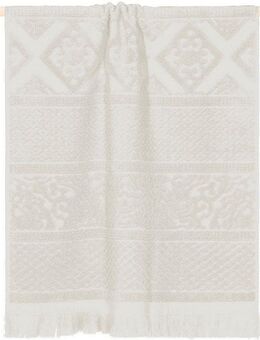 PAD Handtuch Harlem, Frottee (1-St), Made in Europe, Uni Farben, mit Ornamenten, mit Fransen