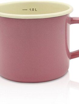 Krüger Milchtopf, Emaille (1-tlg), Literskala, 1 Liter, für Induktions-Kochfelder geeignet