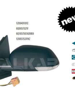 AUSSENSPIEGEL LINKS ELEKT. BEH. BLINKER VW POLO 9N 6Q1857507AD9B9 - Dortmund Wickede