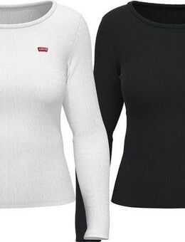 Levi's® Langarmshirt LS 2 Pack Tee (Packung, 2-tlg) mit Batwing Logo-Stickerei