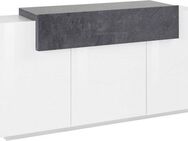 INOSIGN Sideboard Coro, Kommode, Schrank, Kredenz, grifflos mit Einlegeböden, mit 1 klappe, 3 Türen, Doppeltiefe B/T/H 160x45x85,6cm