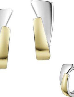 Firetti Paar Creolen Schmuck Geschenk Silber 925 Ohrschmuck Ohrringe bicolor 2-farbig, Made in Germany