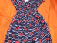 NEU mit ETIKETT * Edel * Seiden Chiffon * Romantik * Schleifen * Punkte * Polka Dots * Tupfen * Puffärmel * Mini * Kleid "COUTURE" Gr. 36- 38/ S * dunkel- blau * rot * weiß * - Riedlingen