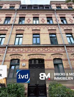 Charmante 2-Zimmer-Wohnung in denkmalgeschütztem Altbau mit Südbalkon in Leipzig - Leipzig