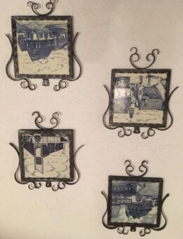 FLIESEN WAND DEKO MIT GU?EISENEM RAHMEN *HANDARBEIT* - Großostheim