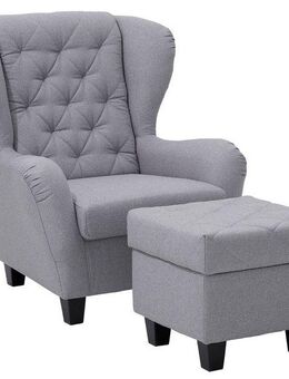 Home affaire Ohrensessel Alexandra, incl. Hocker, mit Steppung, in vielen Farben