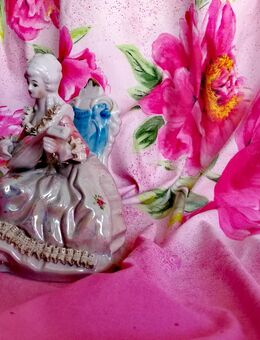 Vintage Deko Figur  ,Dame mit Musik Instrument ! - Oberharz am Brocken