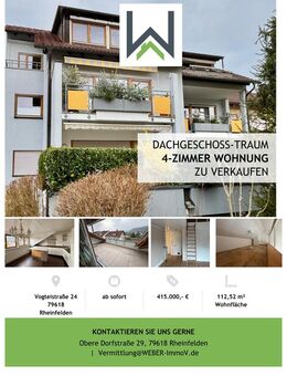 Dachgeschoss-Traum in Rheinfelden-Nollingen-Perfekt für Familien! - Rheinfelden (Baden)