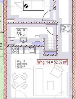Neubauvorhaben 2 Zimmerwohnung mit Balkon inkl. Tiefgaragenstellplatz in Vöhringen provisionsfrei zu verkaufen - Vöhringen (Bayern)