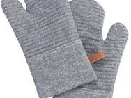 WENKO Topfhandschuhe Modell Ada Stripes, (Set, 2-tlg), Ofen- und Grillhandschuhe, extra langer Schaft, Baumwollinnenseite