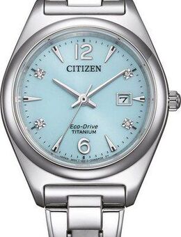 Citizen Solaruhr EW2601-81M, Armbanduhr, Damenuhr, Titan, Datum, Saphirglas