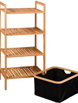 KESPER® Ablageregal Regal mit Korb, Bambus, FSC, 1-tlg.