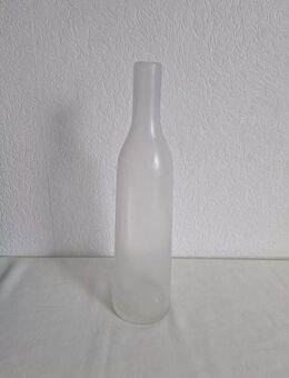 Glasvase Flasche, Vase Öffnung 3cm Höhe 38cm Durchmesser unten 10cm raues Glas - Essen