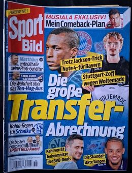 SportBild Nr. 36 von 03.09.2025 Sport Bayern, Dortmund, Leverkusen Fußball Bild - Essen