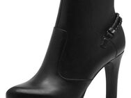 Tamaris High-Heel-Stiefelette, Stilettoabsatz, Abendschuh, Ankleboots mit Bändern an der Ferse